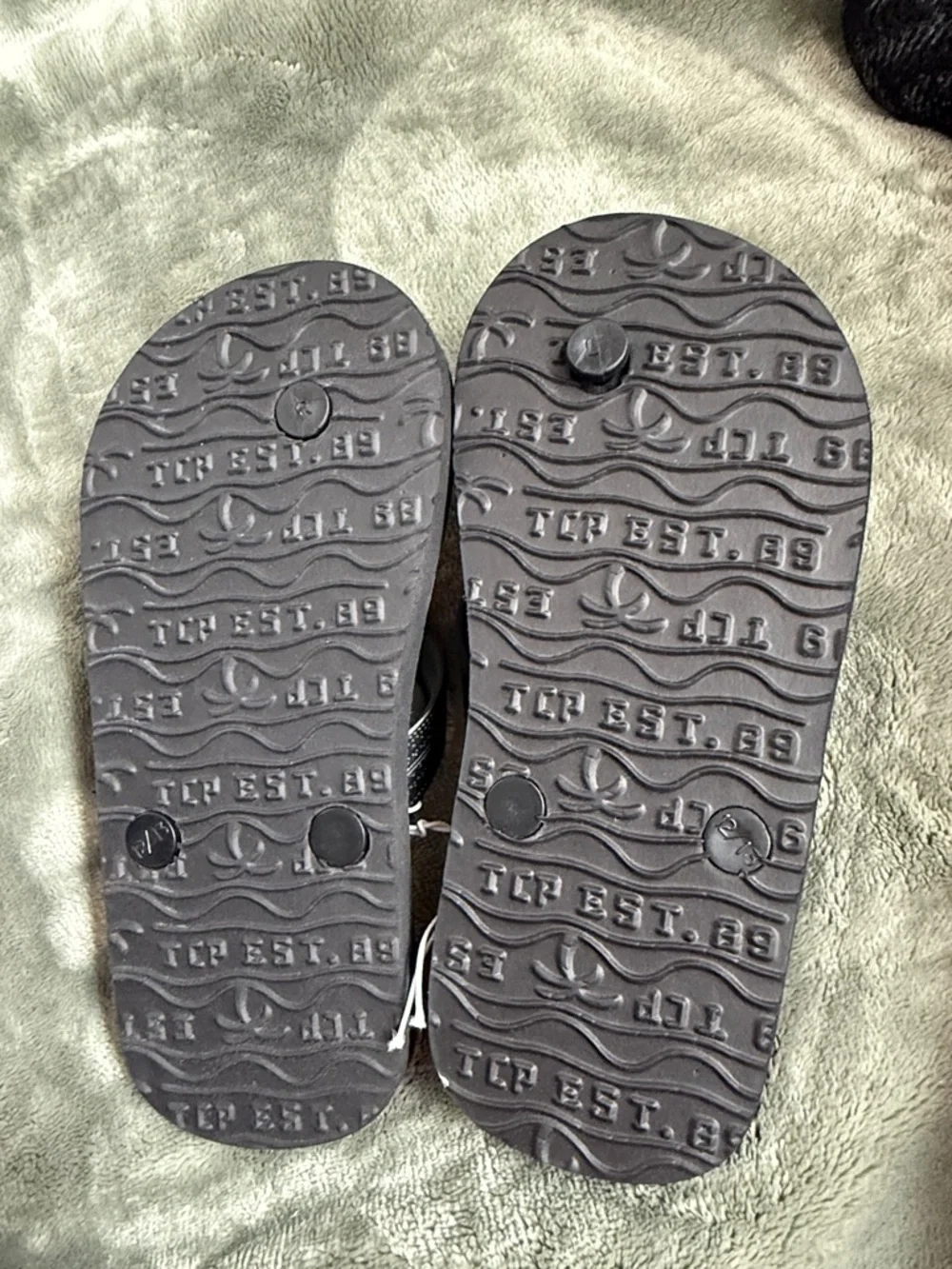 The Children's Place Green Dinosaur Graphic Flip Flops